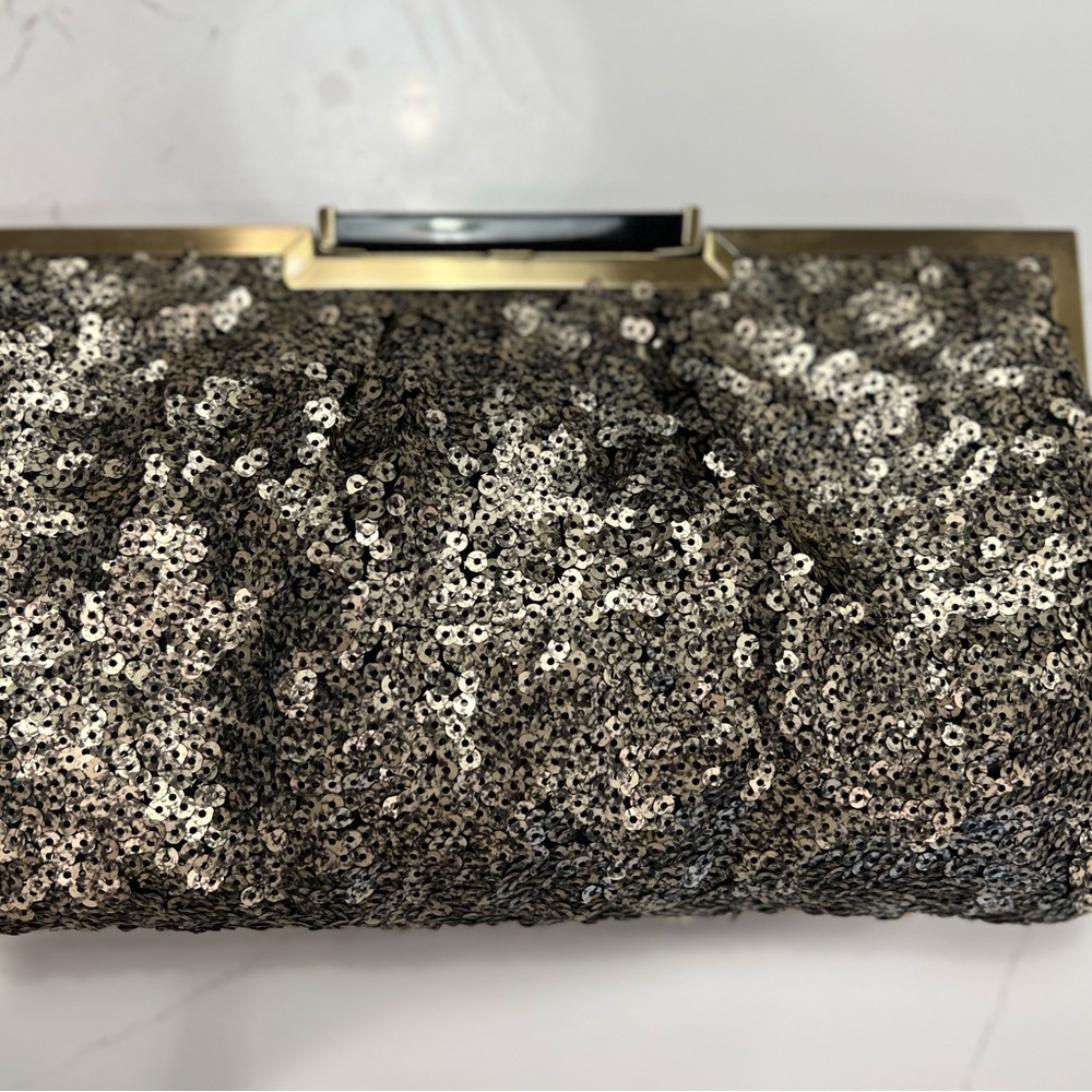 Sondra Roberts Gold Sequin Clutch